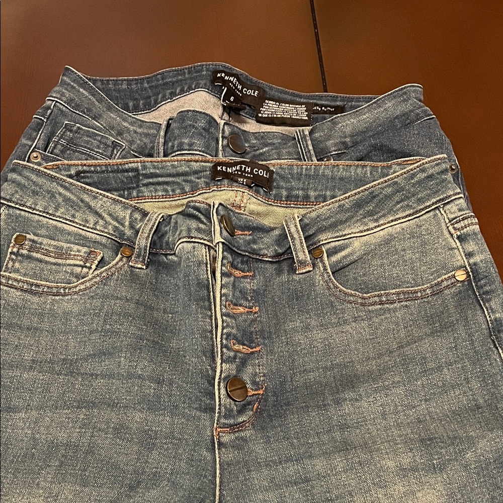 Kenneth Cole bundle of two High Rise Denim Jeans